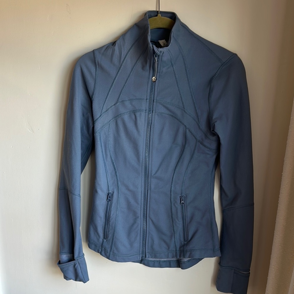 Lululemon Athletica Blue Sweatshirt Fitted Zip-Up